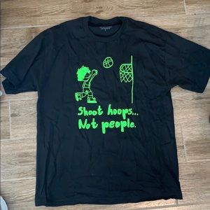 Shoot Hoops Not People Tee Size L
